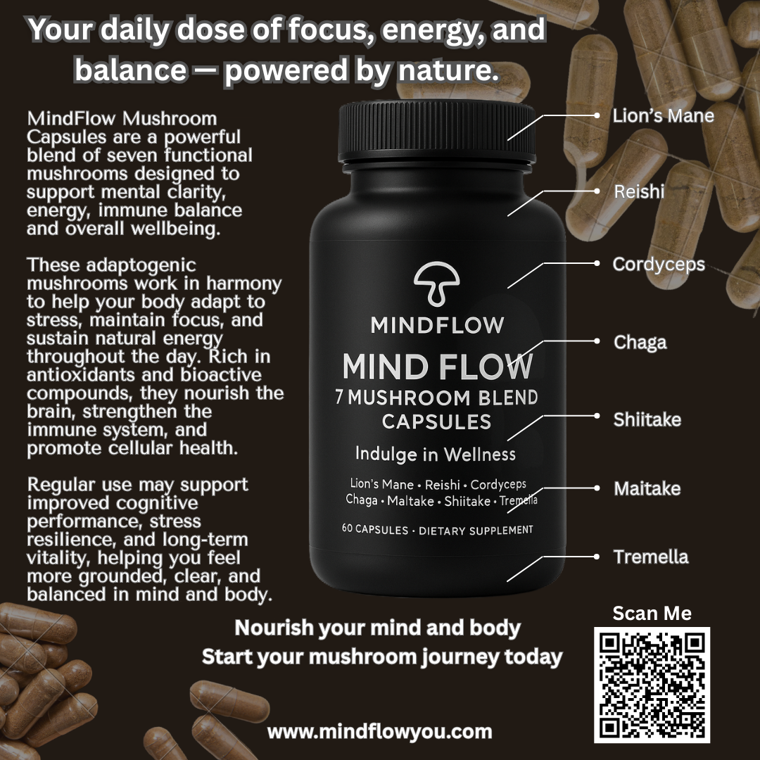 MindFlow 7 Mushroom Blend 60 Capsules